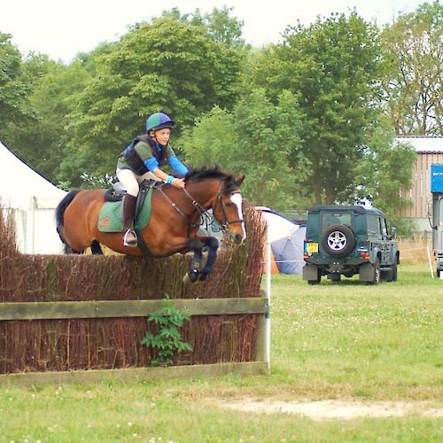 Guthrie Shields and Dippy on XC Course